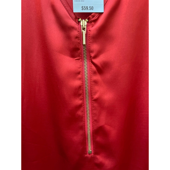 JM Collection Zip Front Blouse Plus Size - Picture 5 of 7